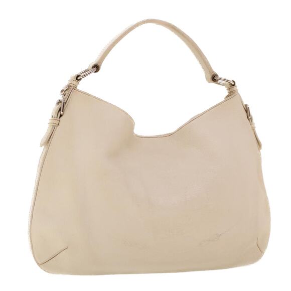 PRADA Shoulder Bag Leather White - Picture 1 of 12